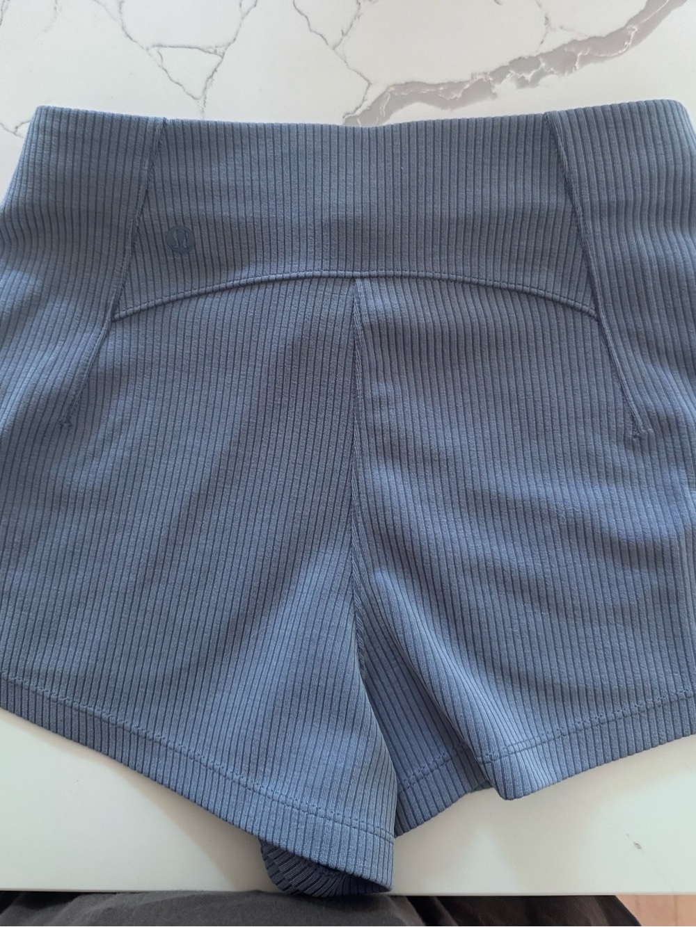 lululemon athletica Ribbed High-Rise Athletic Shorts - Slate Blue